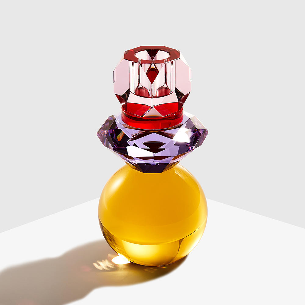Colorful sphere crystal candle holder