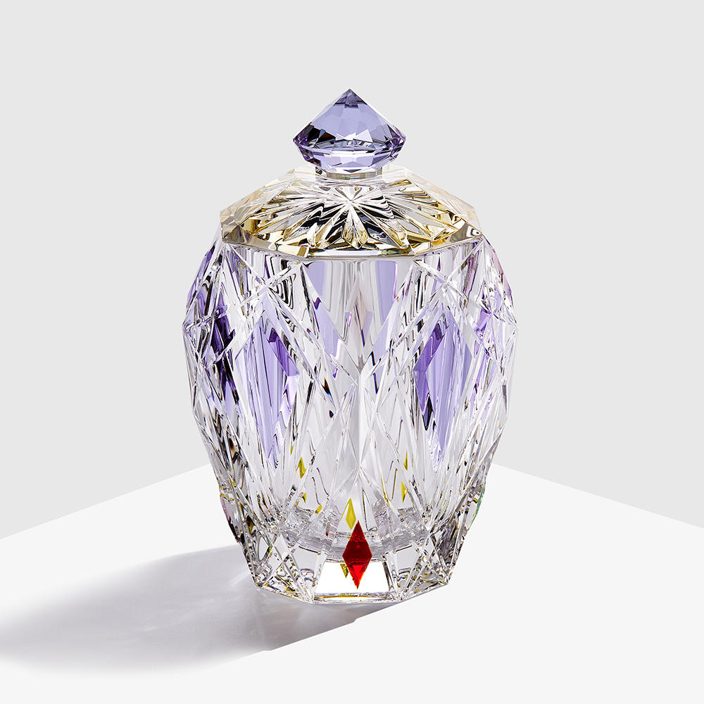 Gem purple crystal hand-made jars