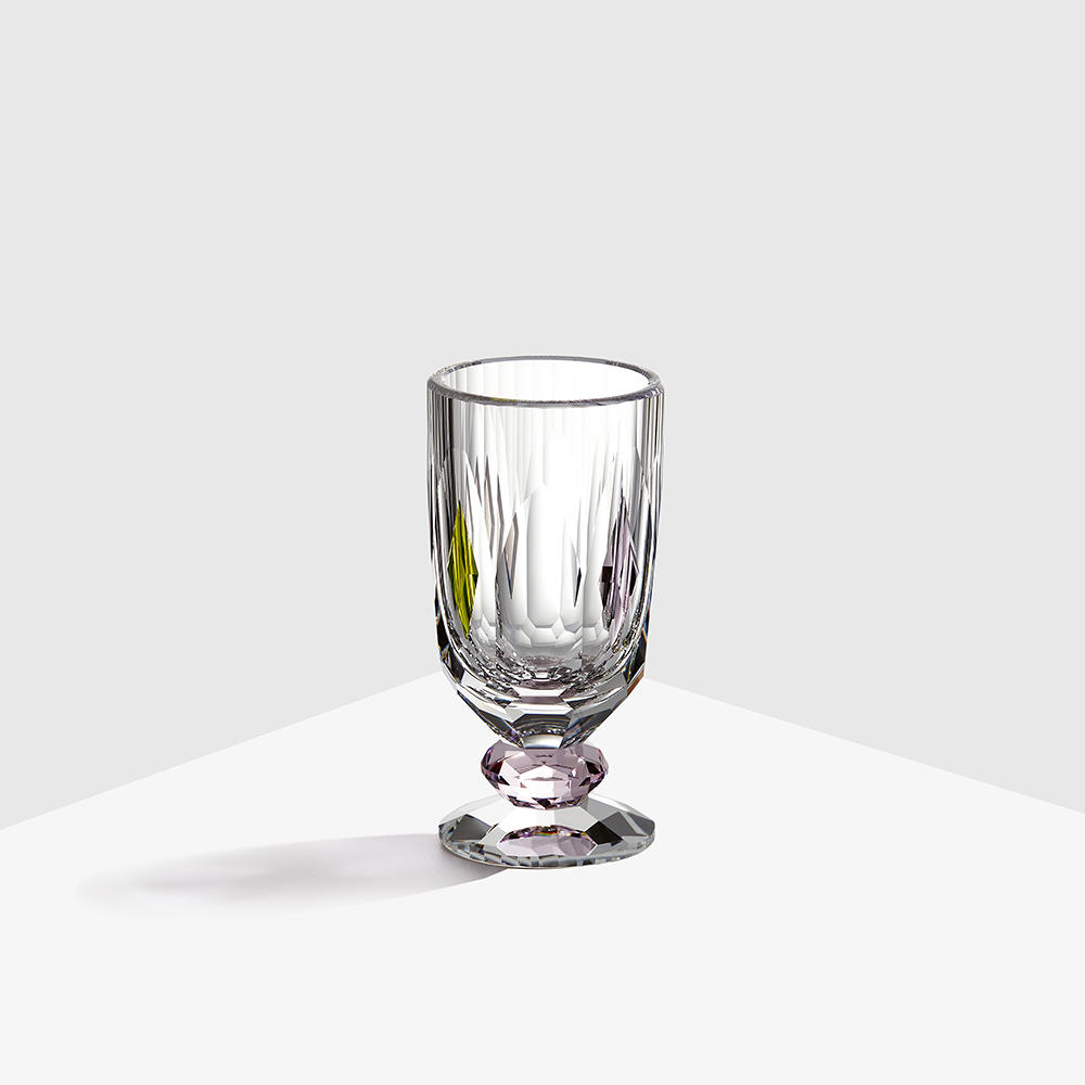Slimline clear crystal champagne glasses