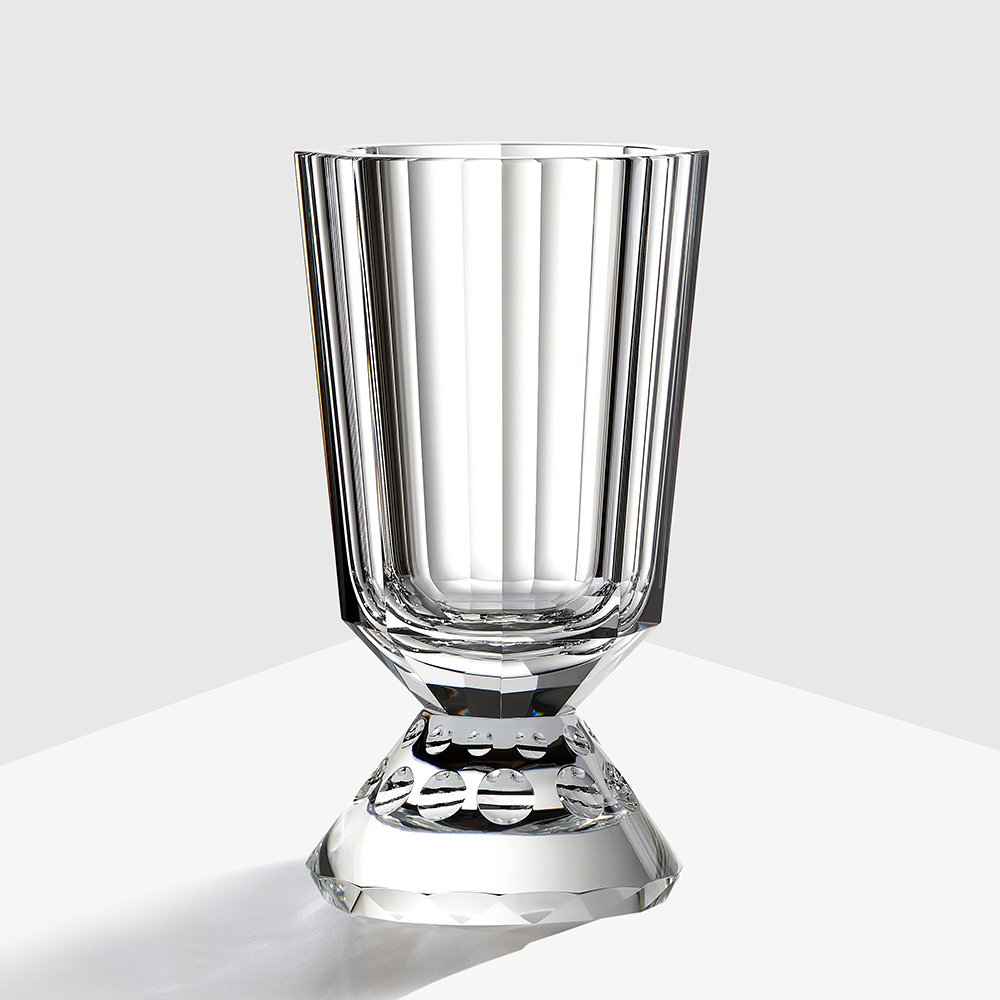 Clear crystal vase