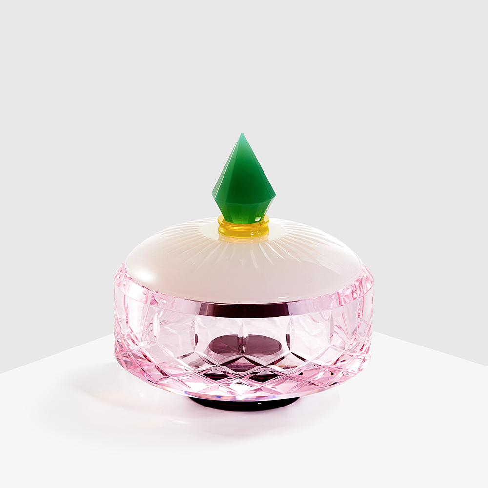 Peak round crystal jewelry box