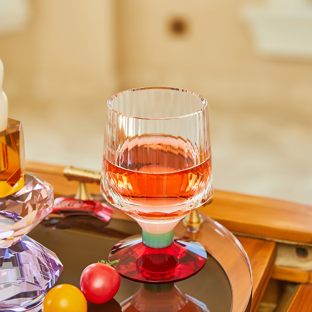 Hand-cut crystal champagne glasses