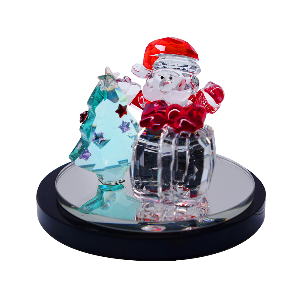 Santa claus crystal gifts